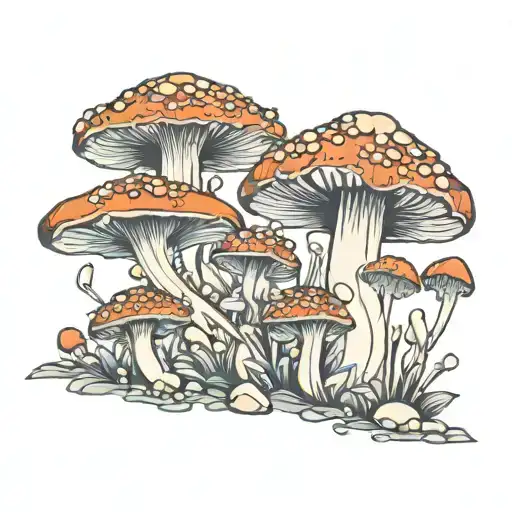 Mushroom Crystals Abstract