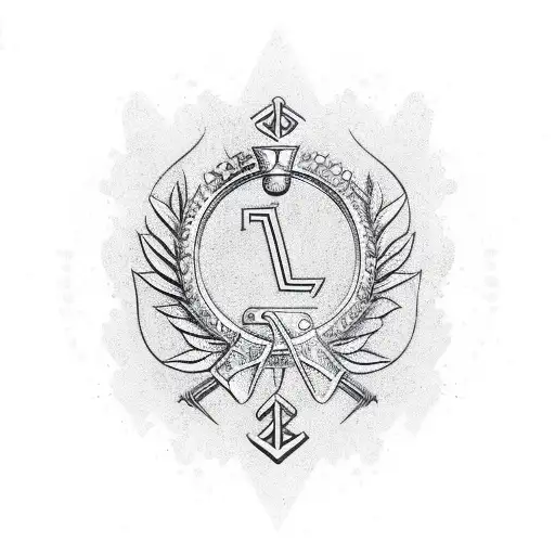 A Laurel Wreath With Sword And The 1987 Number