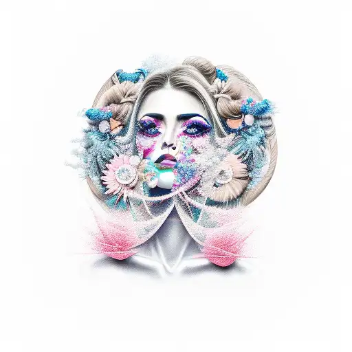 A Beautiful Illustration Of A Beautician Transforming Someone's Appearance