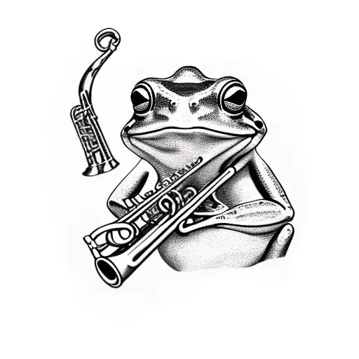 Frog Playing Trumpet