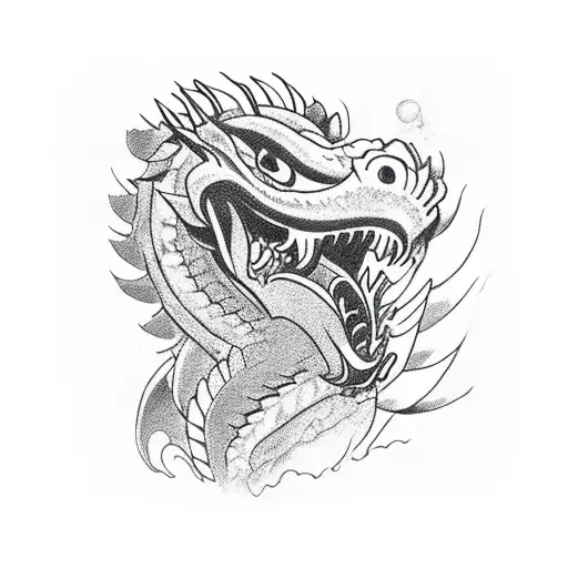A Fierce Dragon Coiling Around A Jiu-jitsu Belt