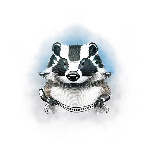 Badger In A Race Car