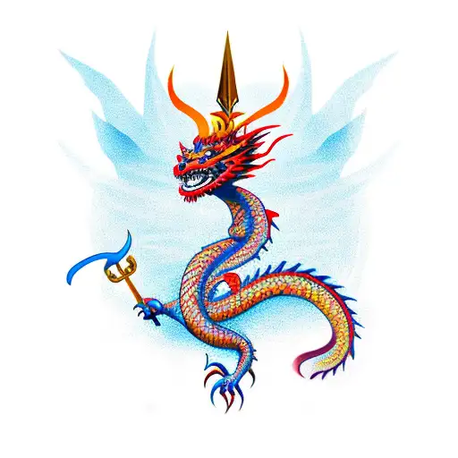 Dragon With Sword