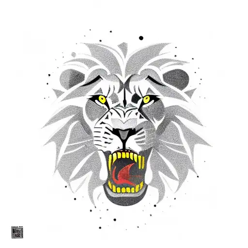 A Fierce Lion Roaring While Holding A Soccer Ball In Its Mouth