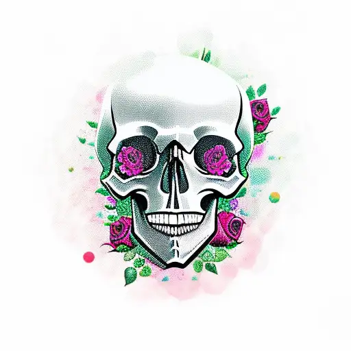 Skull With Roses