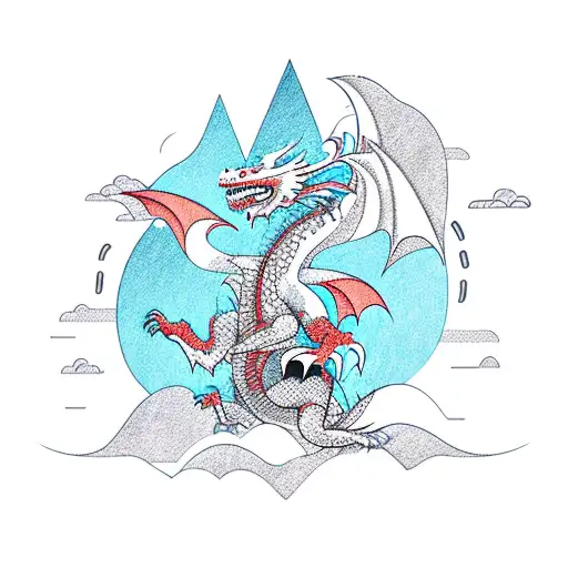 Hand Plane With Mountain Bike And Dragon