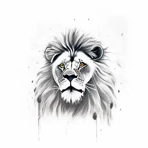 A Lion That Has Caught A Bird