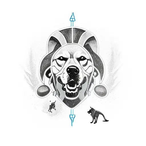 Spartan With Dog On Leash