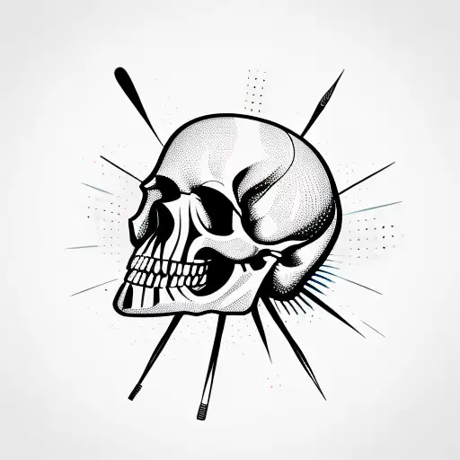 Drumsticks Going Through A Skull