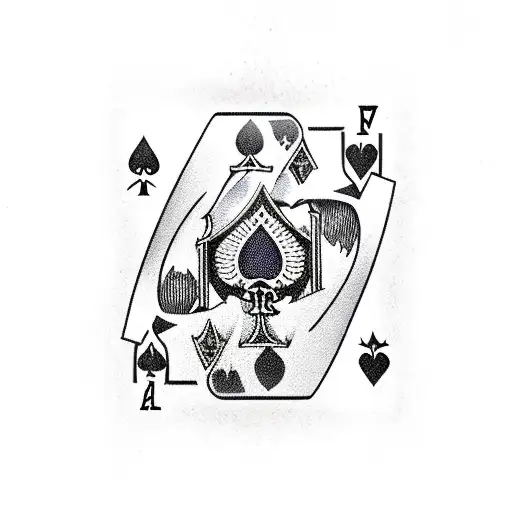 Ace Of Spades With Dagger