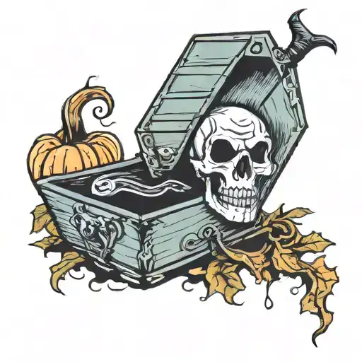Coffin Halloween Pumpkin