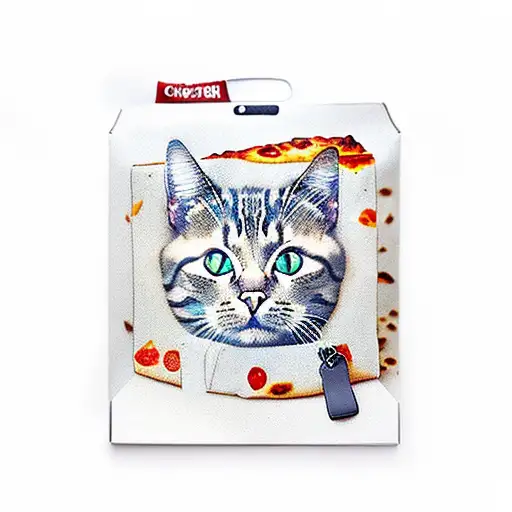 Cat With Pizza Box