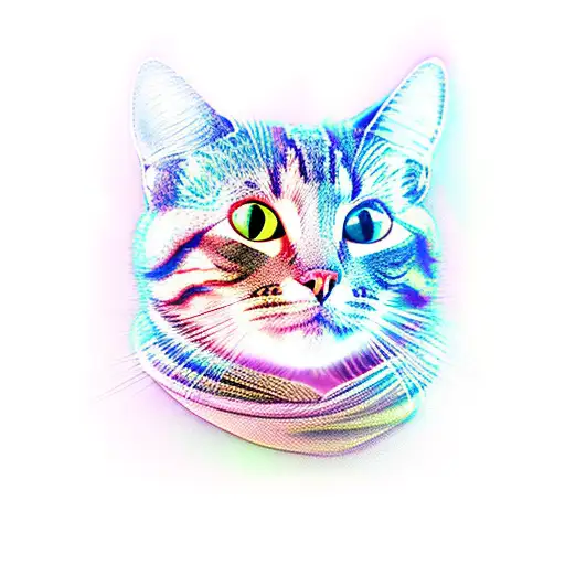 Trippy 3D Cat