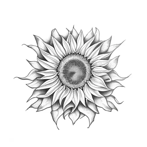 Sunflower With A Word On Stem