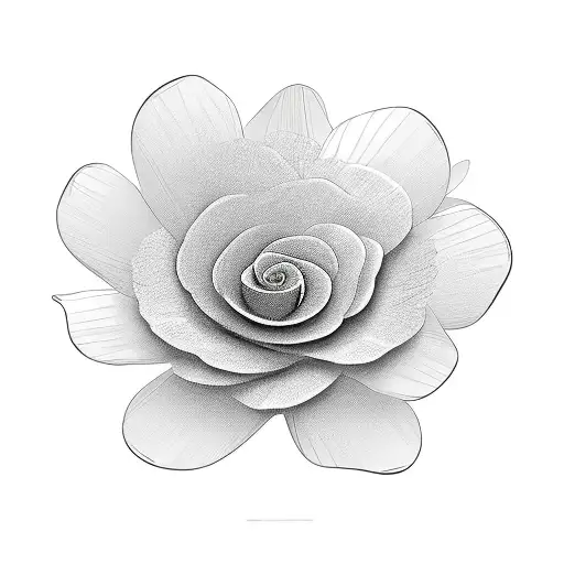 Five Petal Flower Single Line