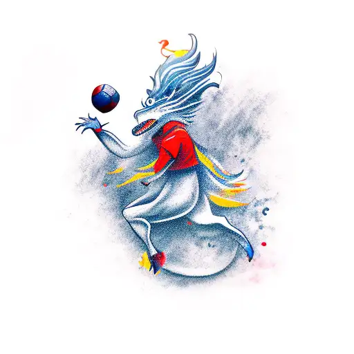 A Mythical Creature Playing A Sport