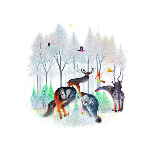 Forest With Animals