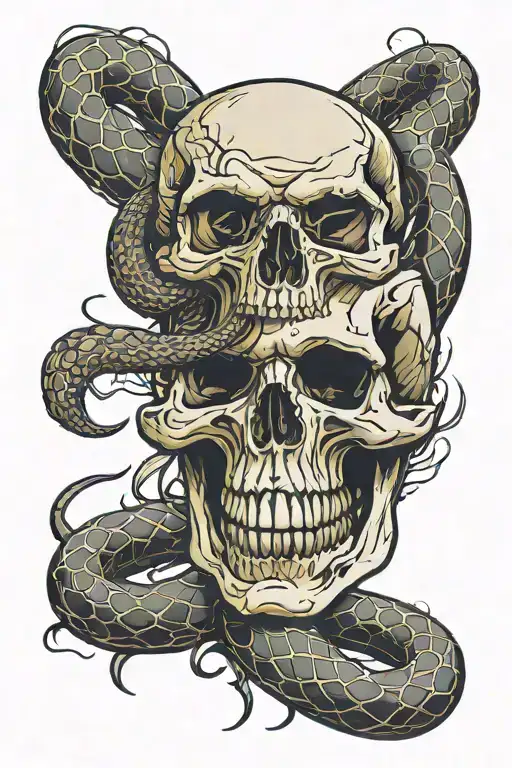 Skull And Snake