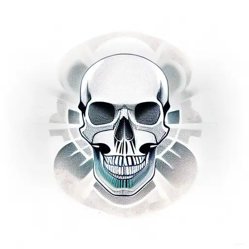 Skull With Car Pistons