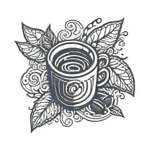 Coffee Bean Mosaic Inspired By Latte Art