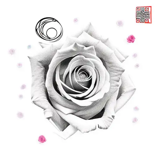 Rose And Treble Clef Tangled Together