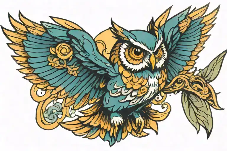 Owl Flying Feminine