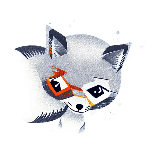 Girl Fox With Tail Up