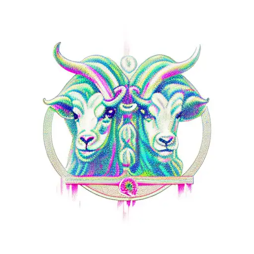 Double Ram In The Horoscope With A Rose