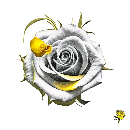 Olive Branch With Yellow Rose