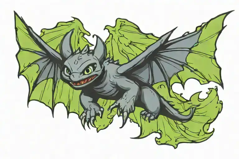 Toothless Flying