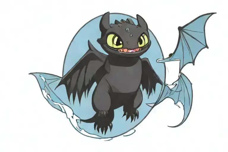 Toothless Flying