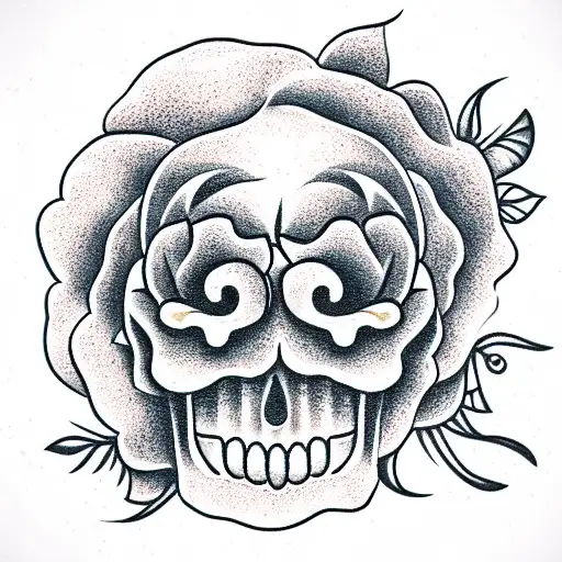 Flower Skull Motivation