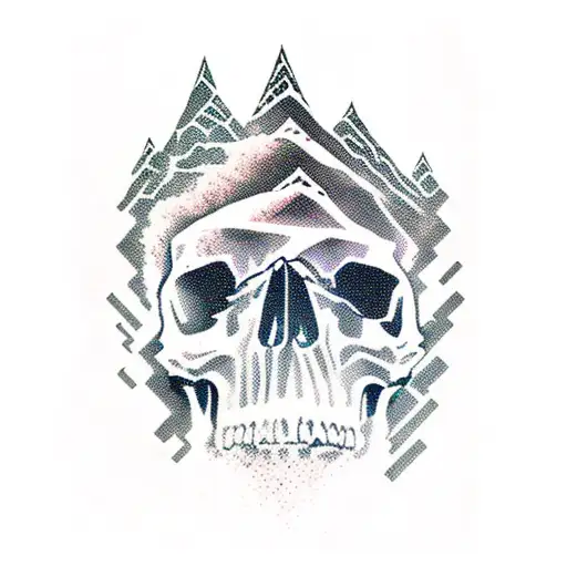 Skull Mountains On Fire