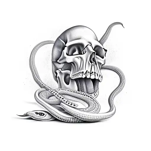 Snakr With Skull