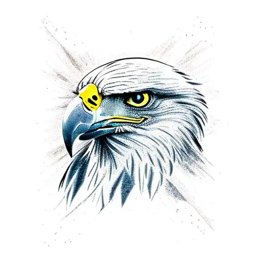 Angry Eagle Wrapped In Usa Flag