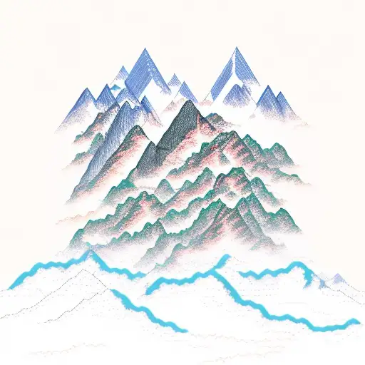 A Majestic Mountain Range With A Winding Hiking Trail Leading To The Summit