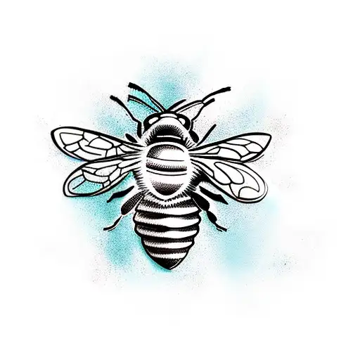 Bee With Olive Leaves And Henna For Neck