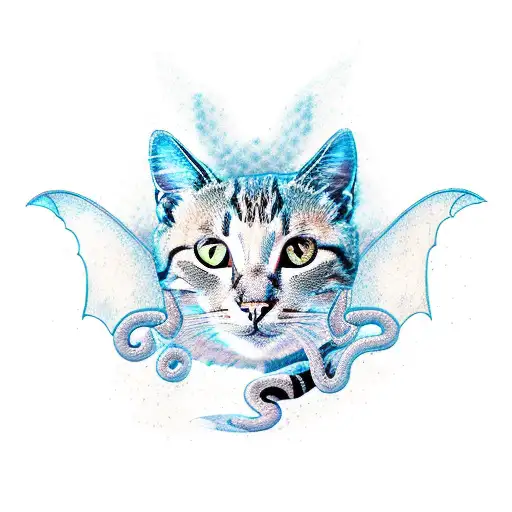 Cat Head Eita A Snake Body And Bat Wing