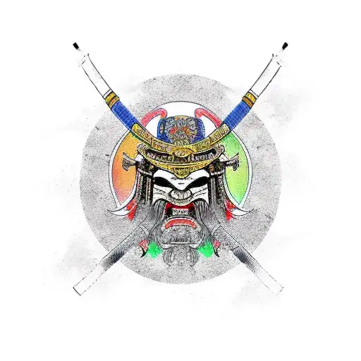 Samurai E Templo Oriental