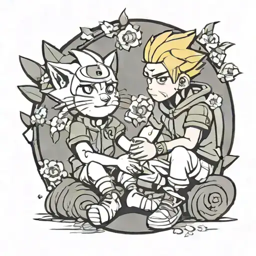 Naruto Simba And Peter Pan Sitting Together