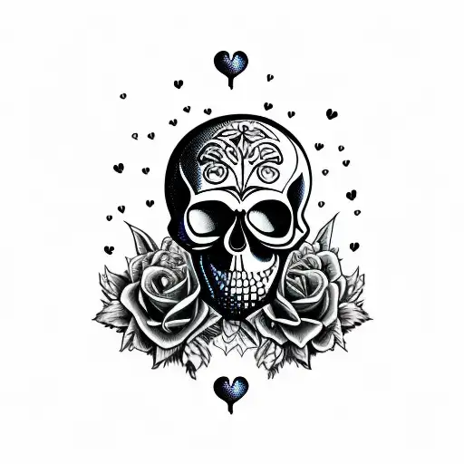 Skull And Heart Blended