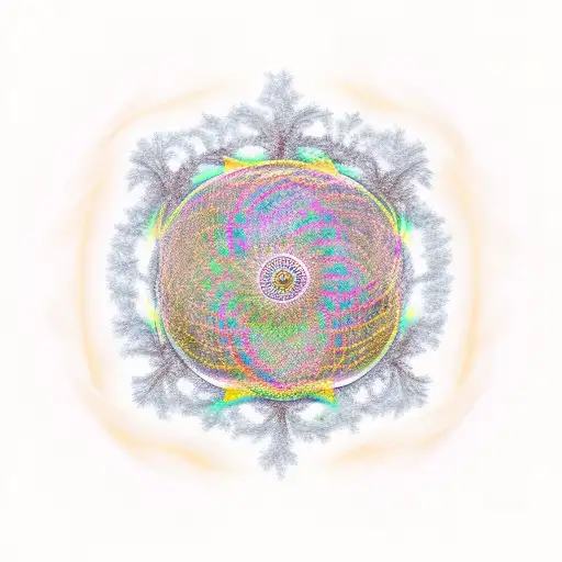 Tree Of Life Combine With Flower Of Sacred Geometry