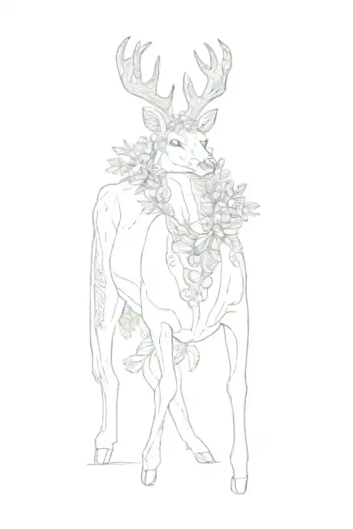 A Deer With Antlers 8 Points