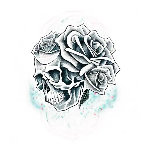 Skull With Rose