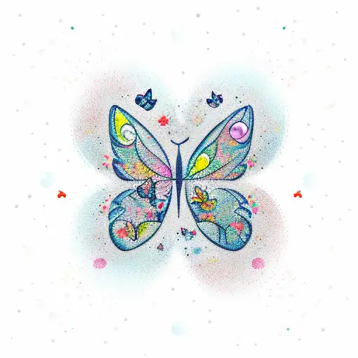 Moon With Butterflies