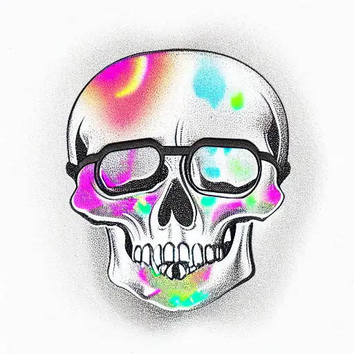Skull Wearing Airpods