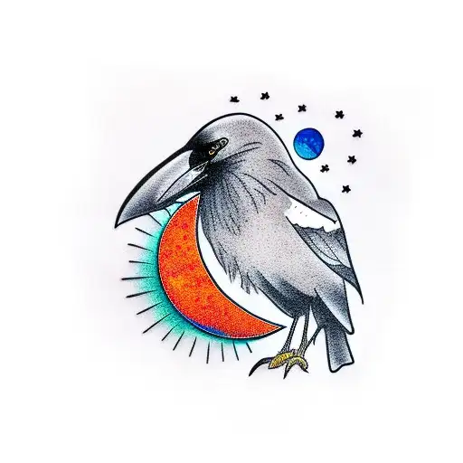 Crow With A Moon