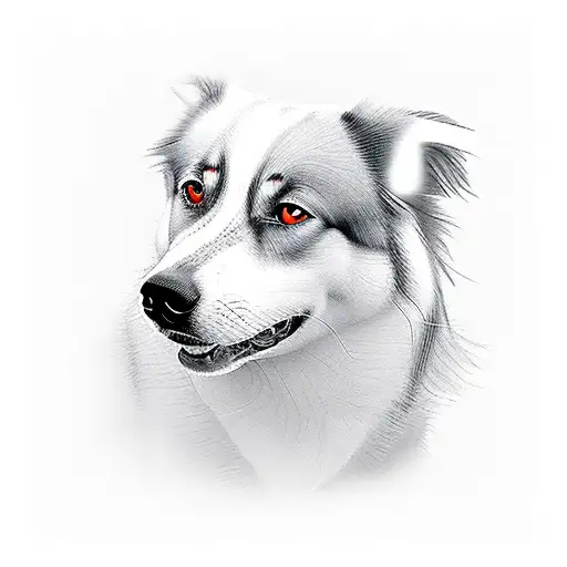 Red Dog Border Collie Husky Mix