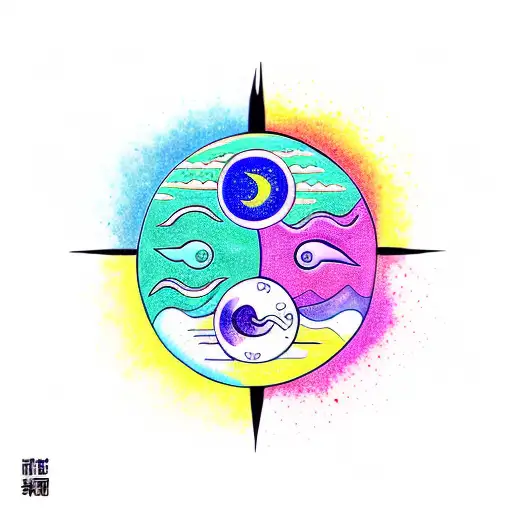Yin Yang Sun And Moon