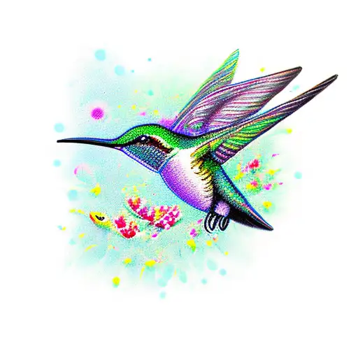 Humming Bird Flowers Bees